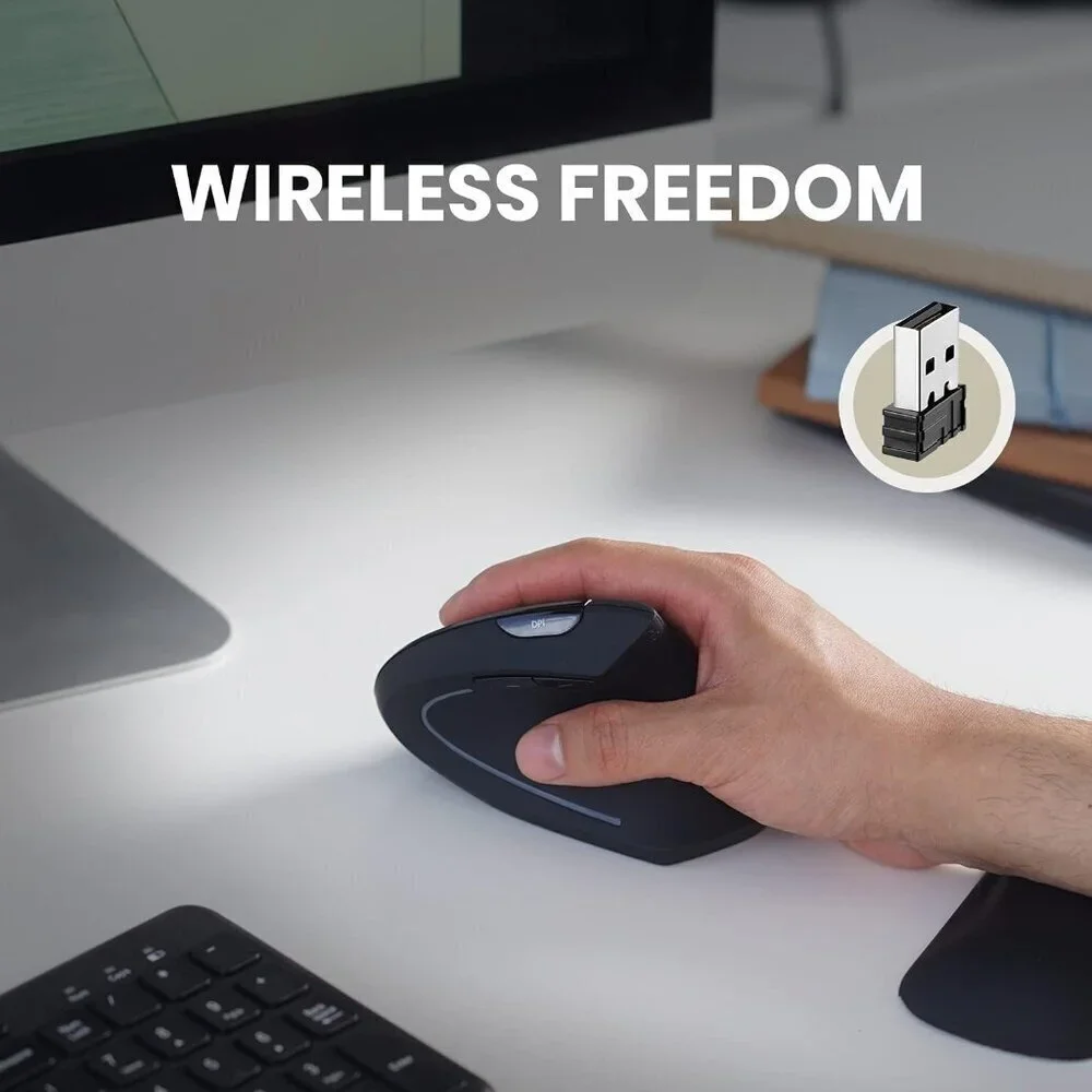 ✨Mouse Wireless Ergonomic Vertical Right Handed Recom mended RSI User Laptop